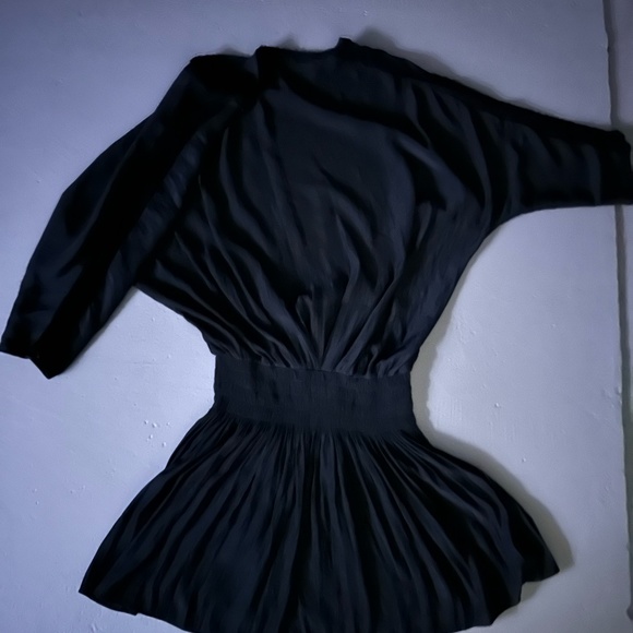 Ramy Brook Drop-Waist Dress with Sheer Sleeve Inserts - Size S - Picture 2 of 11